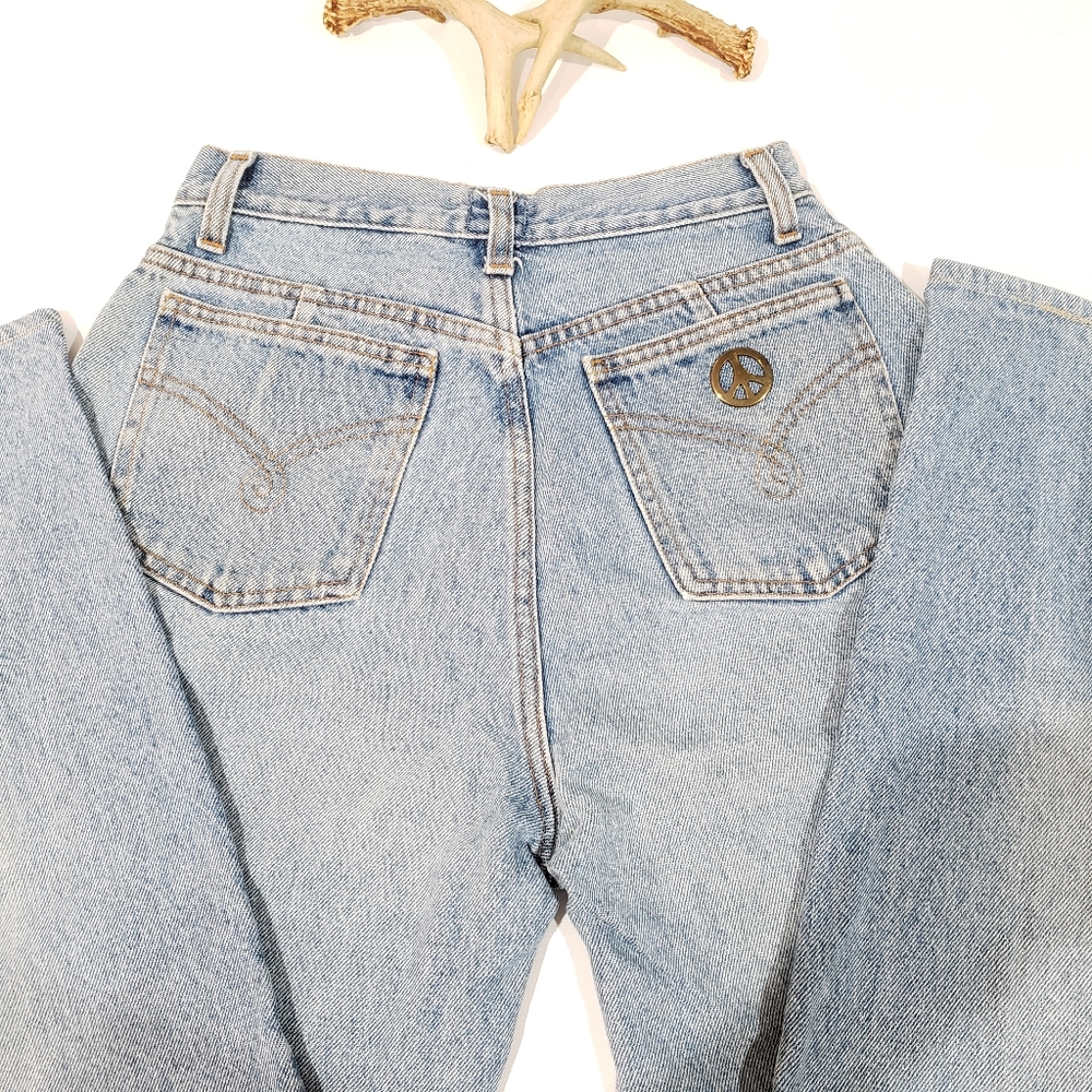 Vintage 🇮🇹 Moschino Peace Sign Jeans Size 29